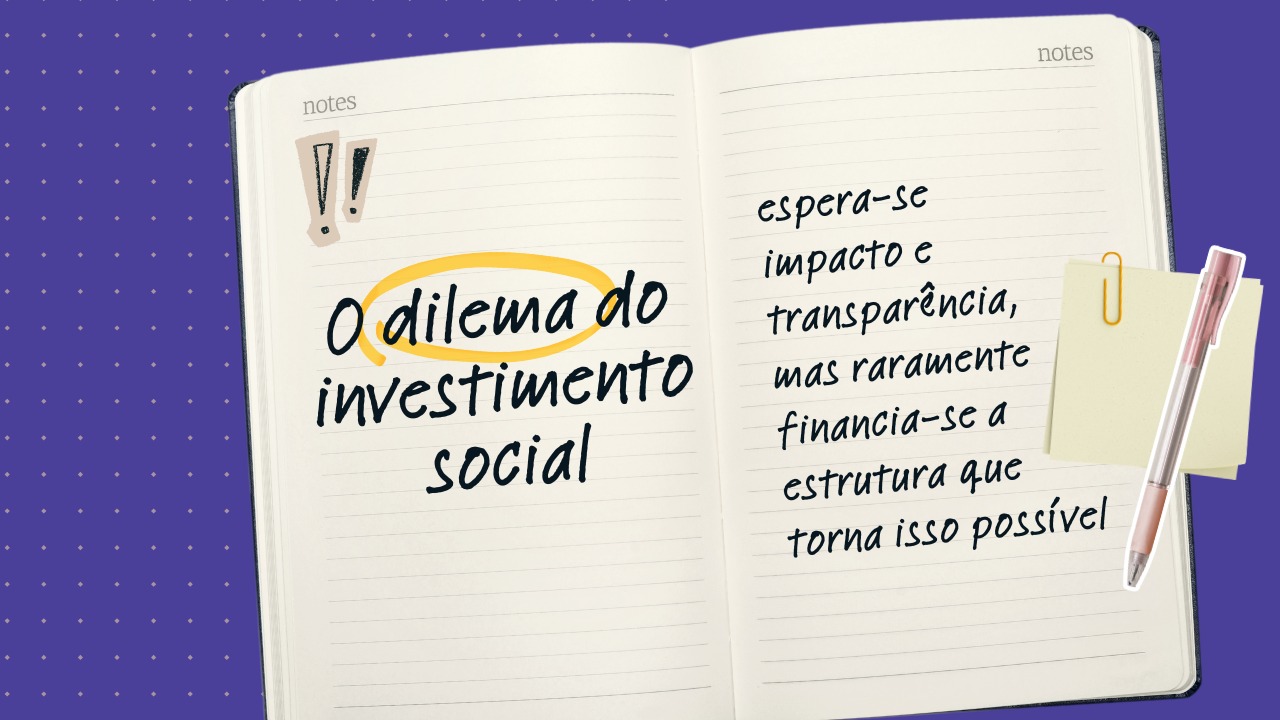O dilema do investimento social corporativo: Espera-se impacto e transparência, mas raramente financia-se a estrutura que torna isso possível.